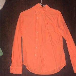 Orange polo Ralph Lauren button down